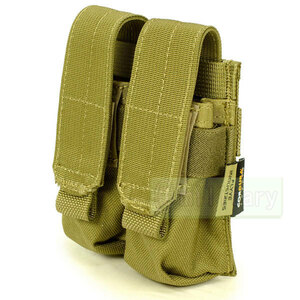 Flyye MOLLE Double 9mm Mag Pouch Ver.FE KH色 PH-P005