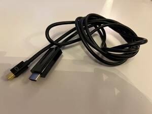 ミヨシ ミニ DisplayPort HDMI 変換・延長ケーブル ブラック BMC-HD2BK 2m Surface 美品