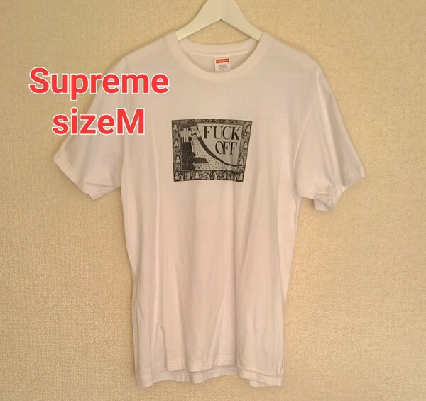 Supremeシュプリーム16SSFUCK OFF TシャツホワイトsizeM