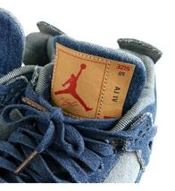 銀座店 SALE AIR JORDAN 4 RETRO LEVIS NRG DENIM/DENIM-SAIL GAME RED 靴 スニーカー size28cm_画像5