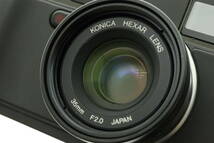 VMPD4-35-13 Konica コニカ フィルムカメラ HEXAR レンズ KONICA HEXAR LENS 35mm F2.0 JAPAN ストロボ HX-14 AUTO 動作未確認 ジャンク _画像5