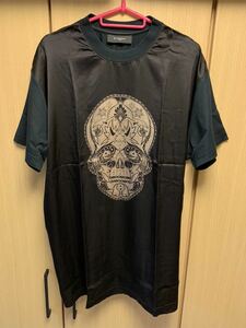 正規 09SS GIVENCHY ジバンシー ジバンシィ シルク コットン 切替 スカル Tシャツ XS 9S 7283 37