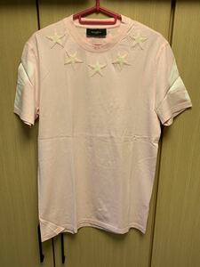 正規 13SS Givenchy ジバンシィ ジバンシー スター 星 パッチ Tシャツ CUBAN FIT キューバンフィット ピンク S ■品番 13S 7307 675