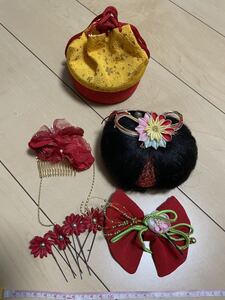 6 "Семь, пять, три" и т.п. украшение для волос задний и т.п. продажа комплектом желтый цвет. задний декоративная шпилька "Семь, пять, три" украшение для волос