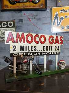 Old アメリカン Style/HOLLYWOOD SIGN デコ/（AMOCO GAS）#アメリカンな部屋作り#カリフォルニアスタイル#ガレージライフ