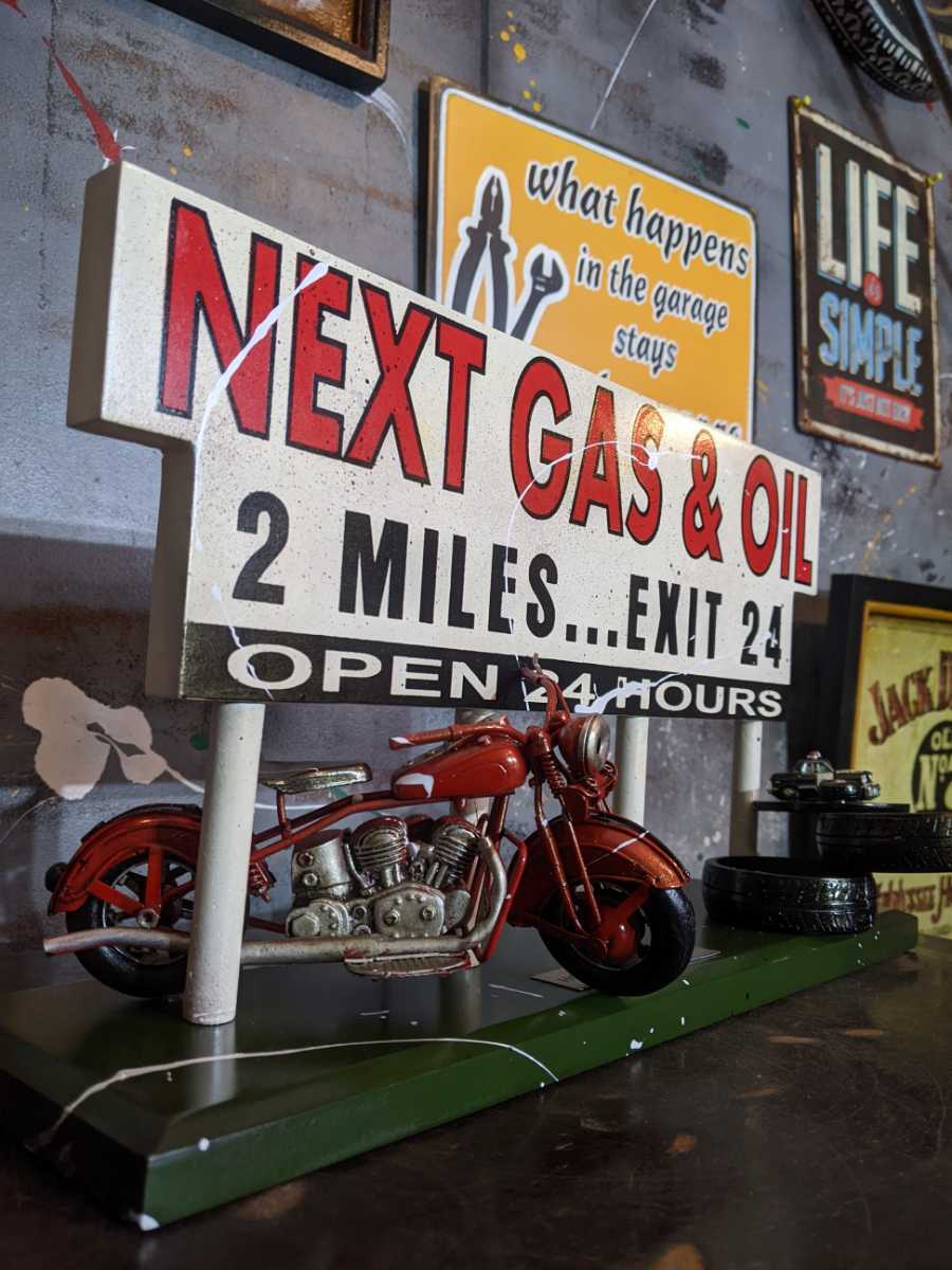 الطراز الأمريكي القديم/ديكور علامة هوليوود/(الغاز والنفط التالي) #حافظة فخارية #تصميم غرفة أمريكية #نمط كاليفورنيا #كراج, الأعمال اليدوية, الداخلية, بضائع متنوعة, آحرون