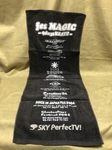 スポーツタオル summer Sonic ＋fes magic +rock in Japan fes2004 +sky perfectv 黒タオル　未使用品