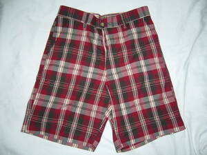  non-standard-sized mail possible short bread short pants waist 79 thin red color series? check pattern .. pattern?