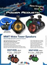 ■USA Audio■パワーアコースティック Power Acoustik MWT-65BL 16.5cm Max.600W●マリングレード●RGB照明内臓●リモコン付●保証付●税込_画像5