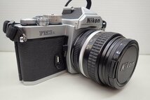 Nikon コニン 一眼レフフィルムカメラ シルバーボディ FM3A レンズ/フィルター/カラーフィルム/カメラバッグ付 ジャンク 1円～ 1円スタート_画像2