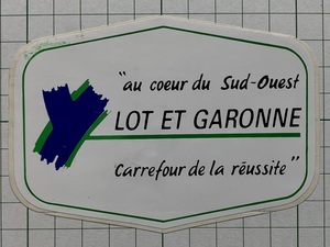 外国のステッカー： LOT ET GARONNE フランス ドイツ オランダ デザイン 広告 ビンテージ +A1