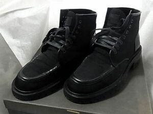  прекрасный товар Gucci GUCCI нейлон кожа Work ботинки обувь обувь 8 1/2D черный чёрный 