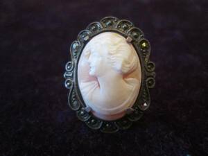 1920 period ~ antique cameo ring STERLIN stamp USA Antique/.. city 20's30's40's Vintage bro can to miscellaneous goods paris France 