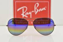 ★新品・正規輸入品！Ray-Ban レイバン RB3025 9019C2 AVIATOR アビエーター ブロンズコパー　ブルーレインボーフラッシュ ★_画像2