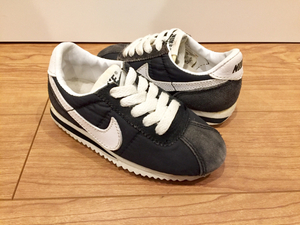 90s NIKE CORTEZ kids 18cm Vintage OLDkorutetsu black BABY