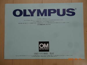  Olympus OM system price list *1999 year 1 month sale 