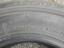 F456 195/80R15 夏4本セット サマータイヤ LT 107/105L 195/80-15 195-80-15 BRIDGESTONE ECOPIa RD-613 STEEL ハイエース キャラバン_画像6