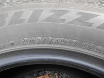 E867 225/65R17 冬4本セット スタッドレス 225/65-17 225-65-17 BRIDGESTONE BLIZZAK DM-V2 CX-5 エクストレイル ハリアー_画像6