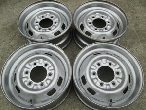 b121 送料無料 14.5インチ鉄ホイール 4本 TOPY 6穴 6.00SW PCD139.7 ハブ径内寸約100ｍｍ チューブレスタイプ NISSAN