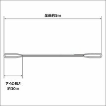 CE規格品 ナイロンベルトスリング スリングベルト 35mm×5m 【1本】ストレート吊2T 両端アイ型/11_画像8