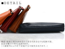 CALF カーフ 本革 レザーポーチ LLサイズ ブラック black 日本製 大きめ 旅行 トラベル 鞄 整理 Leather 黒 送料無料_画像3