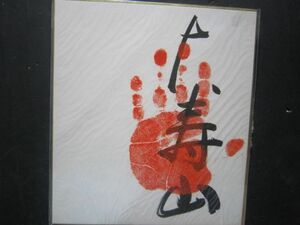  large sumo large . mountain . side hand-print autograph 