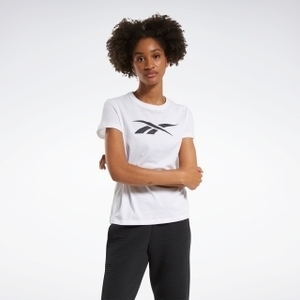 匿名配送】新品　リーボック　Reebok　トレーニング　エッセンシャルズ　ベクターグラフィック　Tシャツ　M　ヨガ　ジム　女子　白　半袖