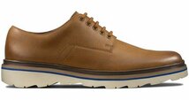 送料無料 Clarks 29cm カジュアル レースアップ スニーカー ブラウン レザー スリッポン ビジネス ローファー サンダル JJJ105_画像2