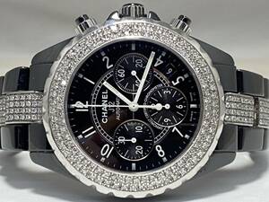  Chanel J12 chronograph 2 -ply diamond bezel 41mm& breath center diamond 