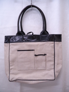 [KCM]kbn-2* sharing equipped unused goods *[theory/ theory ] tote bag canvas ( flax * cotton ) approximately 30×29×9kinali× black 