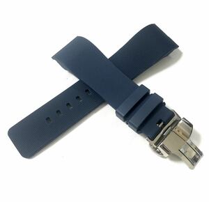 23mm wristwatch silicon rubber belt navy blue navy blue hair line D buckle type length .[ correspondence ] Cartier sun tos100 Cartier