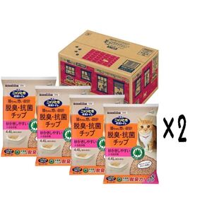 ニャンとも清潔トイレ 脱臭・抗菌チップ 猫砂 小さめ4.4L ×8