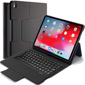 iPad Air3/ Pro10.5 Bluetooth キーボード 一体型 ペンホルダー収納付き TPUケース兼カバー ブラック