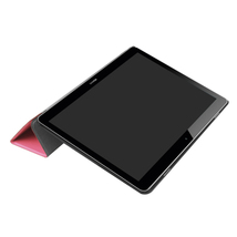 Huawei MediaPad T3 10 専用マグネット開閉式 スタンド機能付き専用三つ折ケース 薄型 軽量型 高品質PUレザーケース ピンク_画像4