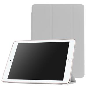 iPad Pro9.7用 PUレザーケース 三つ折スマートカバー☆超薄　軽量型　スタンド機能 高品質PUレザーケース☆グレー