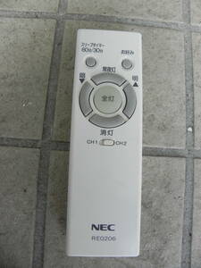 中古　＊ 　NEC　照明用リモコン　：　RE0206　　②