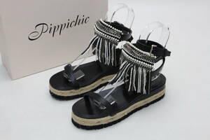  new goods!Pippichicpipi Schic cow leather ankle belt sandals (36 half )