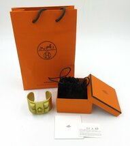 J15617RD ほぼ未使用 HERMES エルメス ブレスレット コリエ・ド・シアン サーブル T2 ゴールド バングル アクセサリー 箱有_画像1