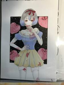 Art hand Auction 白雪･手書きイラスト, コミック, アニメグッズ, 手描きイラスト