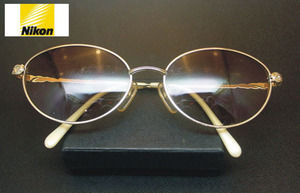 ◆９８【Ｔ・Ｂ】Nikon　 サングラス　眼鏡 ・ ニコン製・ゴールドメガネフレーム
