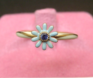 ◆ 98 [T.B] K10YG Sapphire Ring Star Jewelry (Звездные украшения) 1,4 г ◆