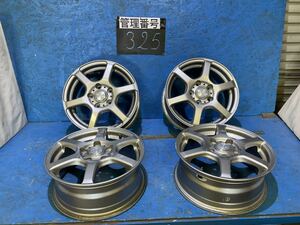 〈325〉ホイール4本セット　LAYCEA 02 15インチ6J オフセット+53 PCD 5H114.3 ハブ73mm ボルト穴13mm