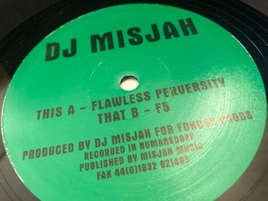 12”★DJ Misjah / Flawless Perversity / F5 / ミニマル！