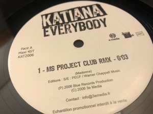 12”★Katiana / Everybody / エレクトロ・ヴォーカル・ハウス！