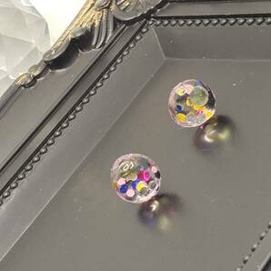 ★ハンドメイド ピアス A８６０ ※金具は変更出来ません。ピアスのみです※ レジン ホログラム★の画像1