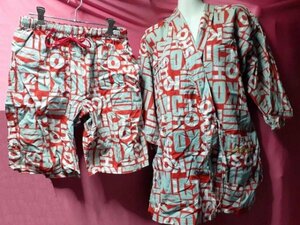 USED* there is defect! MICHIKO LONDON jinbei size L red / gray / white series 