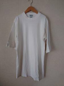 Natural【US古着 七分袖Tシャツ 】 sizeМ コットン100％ color白　　396-5D2601