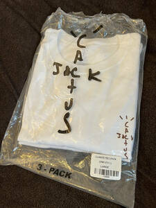 Cactus Jack 3 Pack T-shirt Travis Scott 着 カクタス ジャック 新品 未使用 nike white トラビス 無地 T off white