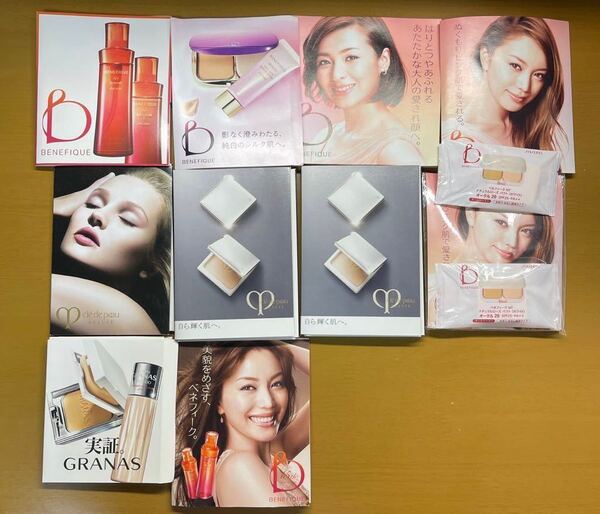 【★¥1,500→¥610★】資生堂 試用見本 まとめて オークル20 ファンデーション×5 化粧水&乳液&コットン×5
