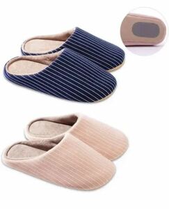  slippers interior ...2 pairs set slippers . customer room shoes blue . pink 